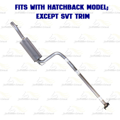 2000-2004 Ford Focus 2.0L Exhaust Resonator Pipe and Muffler