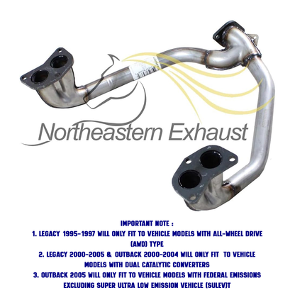 2000-2005 Subaru Outback 2.5L Exhaust Pipe - Direct fit