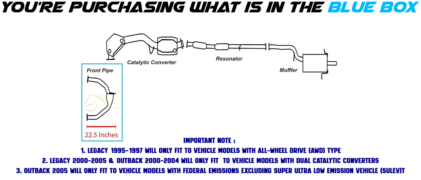 2003-2006 Subaru Baja 2.5L Exhaust Pipe - Direct fit