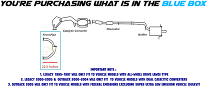 2005 Saab 9-2X 2.5L Exhaust Pipe - Direct fit
