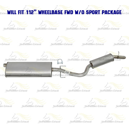 2002 Pontiac Montana 3.4L Exhaust Muffler and Resonator Pipe