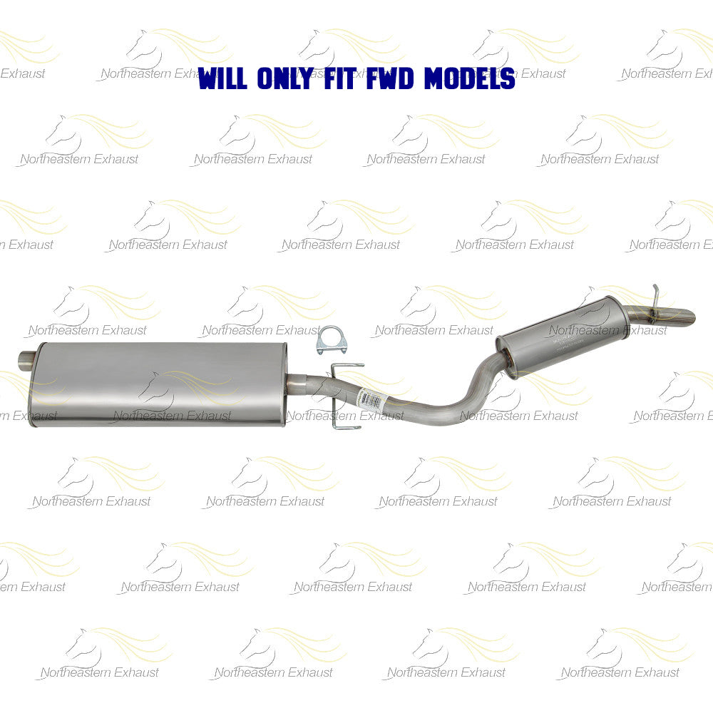 2002 Chevy Venture 3.4l Exhaust Muffler and Resonator Pipe