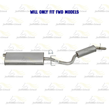 2002 Chevy Venture 3.4l Exhaust Muffler and Resonator Pipe
