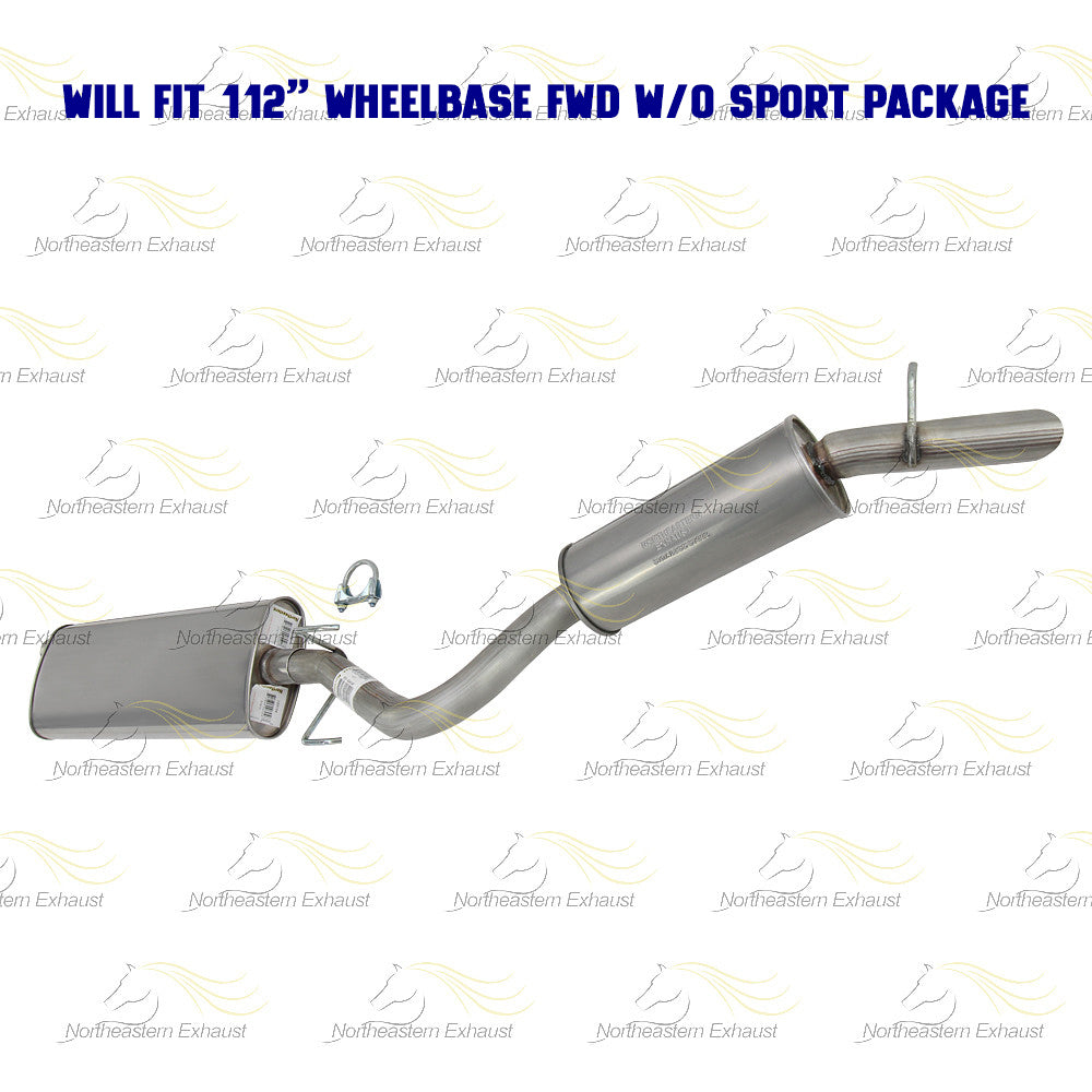 2002 Pontiac Montana 3.4L Exhaust Muffler and Resonator Pipe