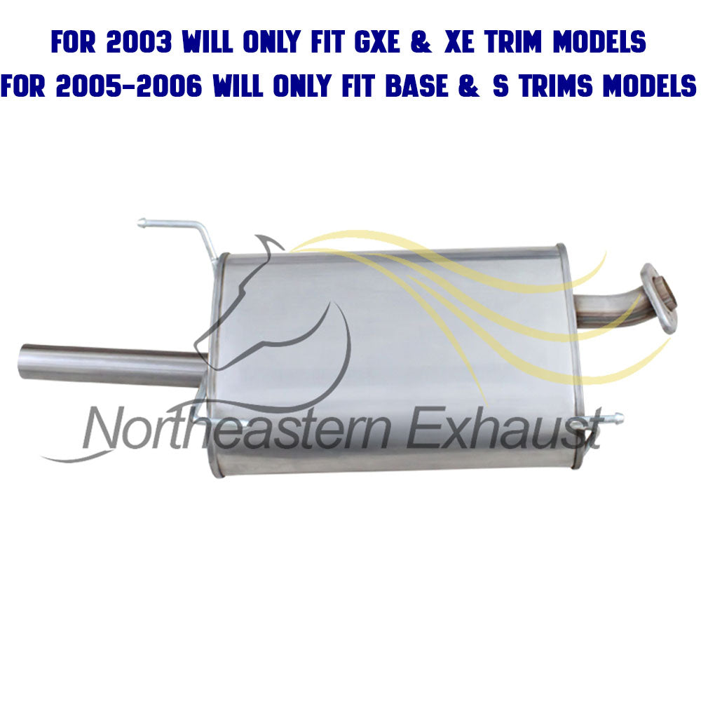 2000-2006 Nissan Sentra 1.8L Exhaust Muffler Stainless Steel