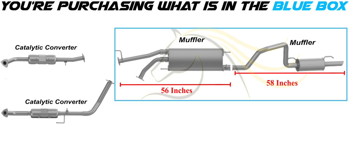 2001-2007 Toyota Sequoia 4.7L Front and Rear Mufflers