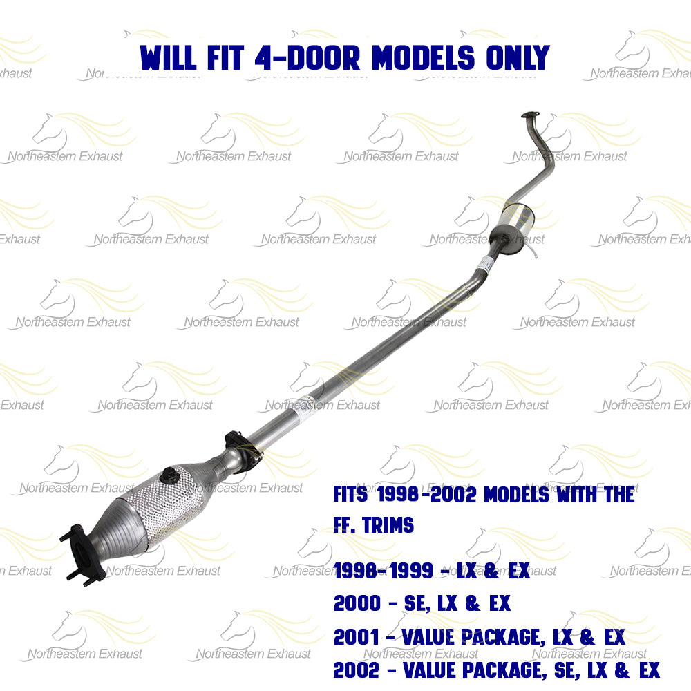 1998-2002 Honda Accord 2.3L Exhaust Catalytic Converter with Resonator Pipe Kit